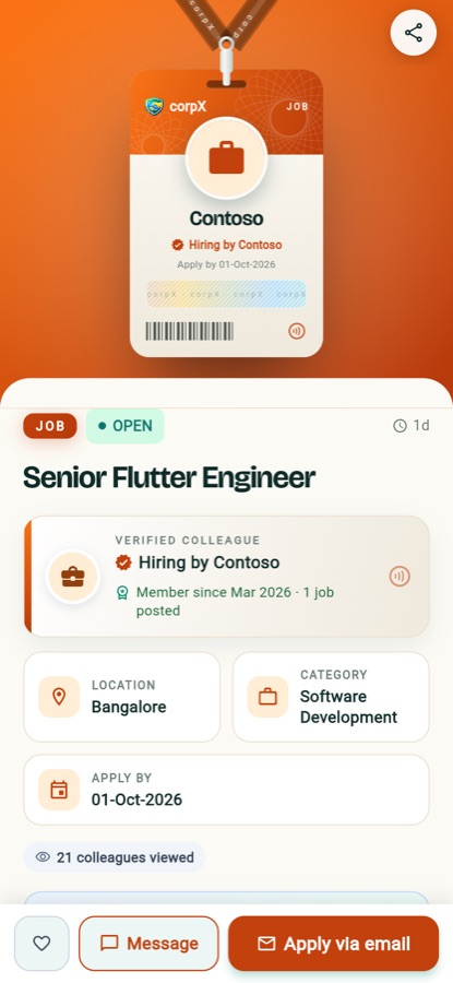 A job shared by someone who works there